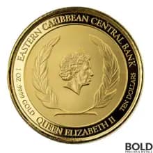 2021 EC8 Anguilla: Sailboat 1 oz Gold Proof (Colored)
