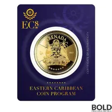 2021 EC8 Grenada: Coat of Arms 1 oz Gold BU