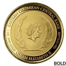 2021 EC8 Grenada: Coat of Arms 1 oz Gold Proof (Colored)