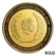 2022 Gold 1 oz Antigua & Barbuda Coat of Arms Coin BU