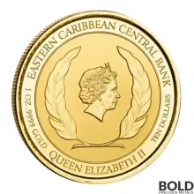 2022 EC8 Anguilla: Eel 1 oz Gold Proof (Colored)