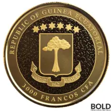 2022 Gold 1 oz Equatorial Guinea Giraffe Coin