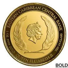 2022 Gold 1 oz St. Lucia: Romantic Couple Proof (Colored)