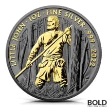 2022 Great Britain Ruthenium Myths & Legends: Little John 1 oz Silver BU