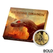 2022 Gold 1 oz Tokelau AI Apocalypse Komodo Dragon Prooflike