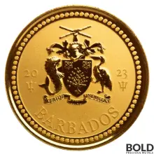 2023 Gold 1 oz Barbados Trident Coin