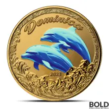 2022 Gold 1 oz EC8 Dominica Mountain Chicken Coin Proof (Colored)