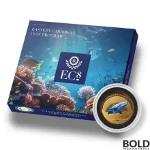2023 1 oz St. Vincent Grenadines Humpback Whale Gold Coin Proof (Colored)