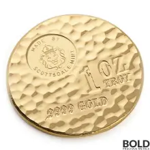 Gold Round Scottsdale Tombstone Hammered - 1 oz