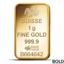Gold 1 Gram Bar PAMP Fortuna
