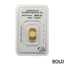1 Gram Sunshine Mint Gold Bar