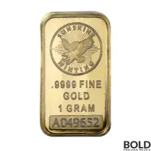 1 Gram Sunshine Mint Gold Bar