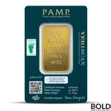 1 oz PAMP Lady Fortuna 45th Anniversary Gold Bar (In Assay)