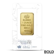 1 oz PAMP Rosa Gold Bar