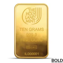 10 Gram Holy Land Mint Dove of Peace Gold Bar