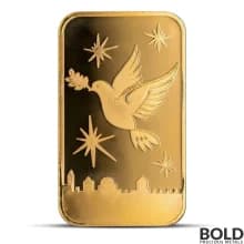 10 Gram Holy Land Mint Dove of Peace Gold Bar
