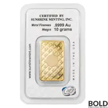 10 Gram Sunshine Mint Gold Bar
