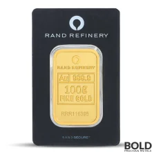 100 Gram Rand Refinery Gold Bar