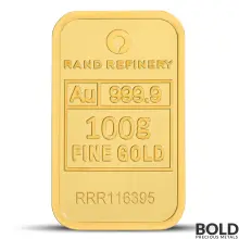 100 Gram Rand Refinery Gold Bar