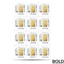12x1 Gram PAMP Suisse Multigram Gold Bar