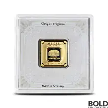 Gold 20 Gram Geiger Edelmetalle Square Mint Bar