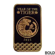 2022 Scottsdale Year of the Tiger 1 oz Gold Bar