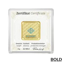 Gold 5 Gram Geiger Edelmetalle Square Bar