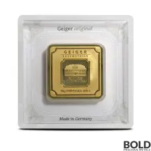 Gold 50 Gram Geiger Edelmetalle Square Mint Bar