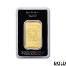 2020 James Bond No Time To Die 1 oz Gold Bar