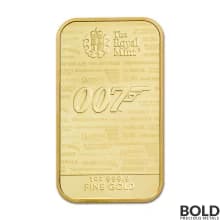 2020 James Bond No Time To Die 1 oz Gold Bar