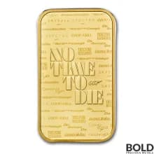 2020 James Bond No Time To Die 1 oz Gold Bar