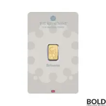 Gold 1 Gram Royal Mint Britannia Bar