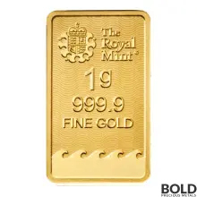 Gold 1 Gram Royal Mint Britannia Bar
