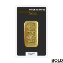 100 Gram Argor Heraeus Gold Cast Bar