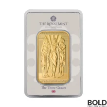 Gold 1 oz British Great Engravers: Three Graces Bar