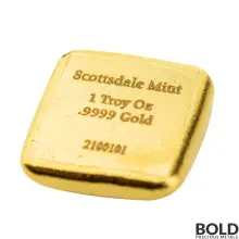 Gold Cast Bar Scottsdale Lion - 1 oz