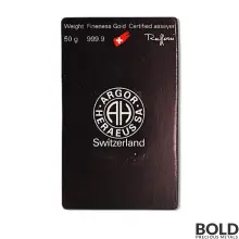 Gold 50 Gram Argor-Heraeus Cast Bar
