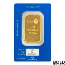 Rand Refinery Gold Bank of Montreal 1 oz Bar (In Assay)