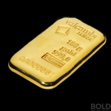 Valcambi Gold 100 Gram Cast Bar
