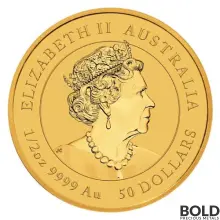 2023 Gold 1/2 oz Perth Lunar Year of the Rabbit BU