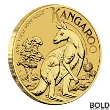 2023 Gold Perth Kangaroo 1/4 oz BU