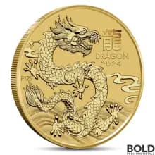 2024 1/20 oz Perth Lunar Year of the Dragon Gold Coin (BU)