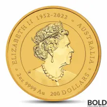 2024 2 oz Perth Lunar Year of the Dragon Gold Coin (BU)