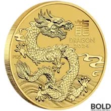 2024 1/4 oz Perth Lunar Year of the Dragon Gold Coin (BU)