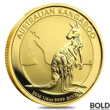 2016 Gold Australian Perth Kangaroo - 1/4 oz
