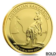 2016 Gold Australian Perth Kangaroo - 1/10 oz
