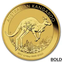 2017 Gold Australian Perth Kangaroo - 1/10 oz