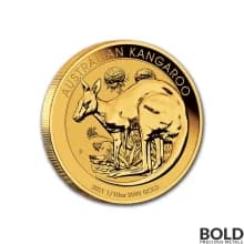 2021 Australian Perth Kangaroo 1/10 oz Gold BU