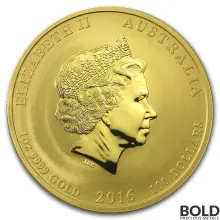 2016 Gold Australia Lunar Monkey - 1 oz