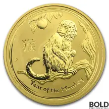 2016 Gold Australian Perth Lunar Monkey - 1 oz